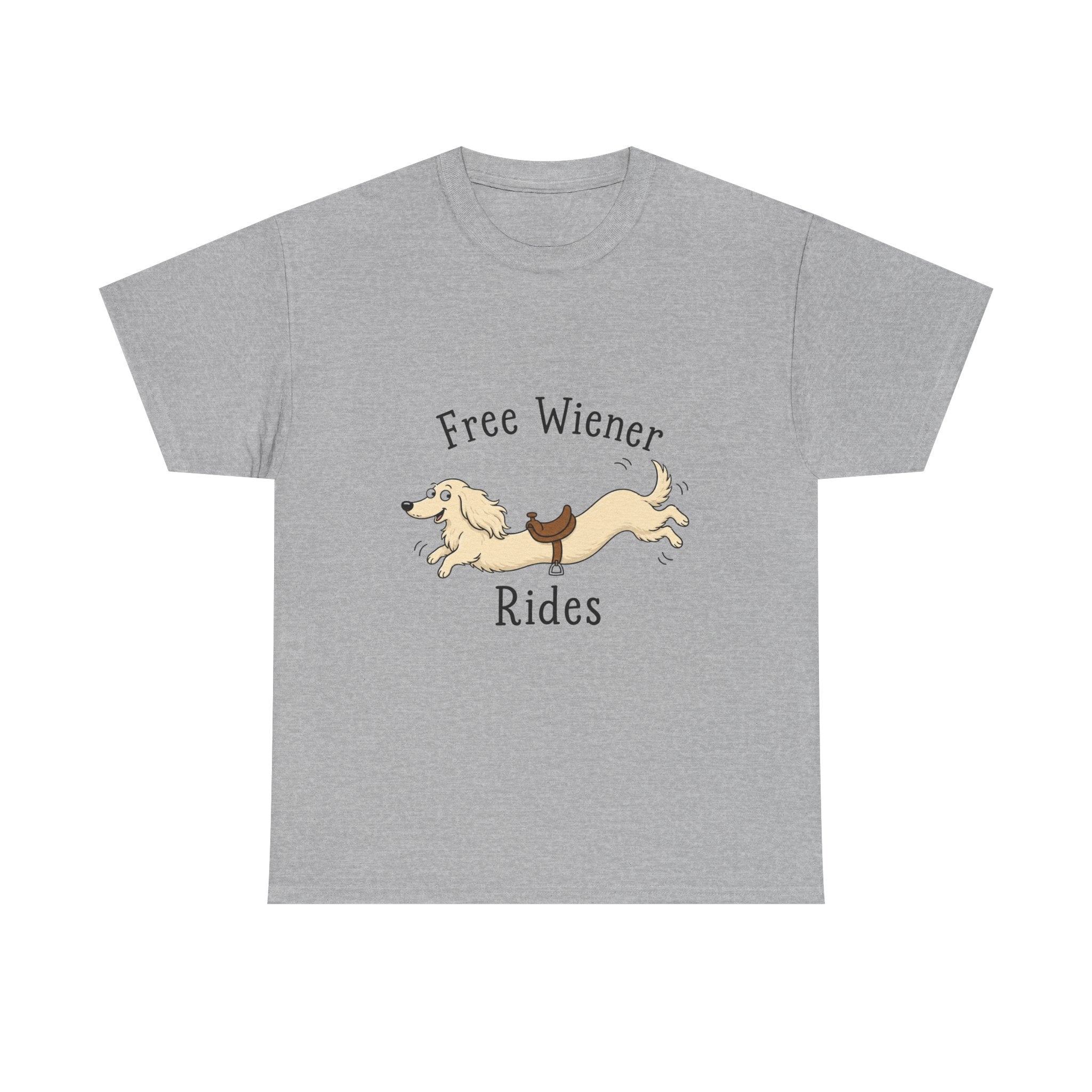 Free Wiener Rides T-Shirt — Funny Dachshund Dog Graphic Tee