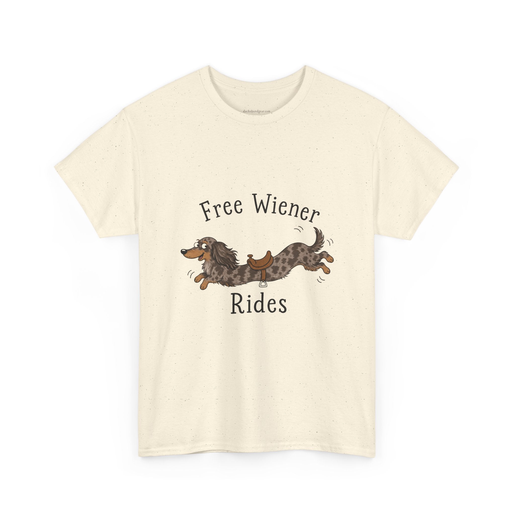 Free Wiener Rides T-Shirt — Dachshund Dog Lover Tee Dappled Dachshund