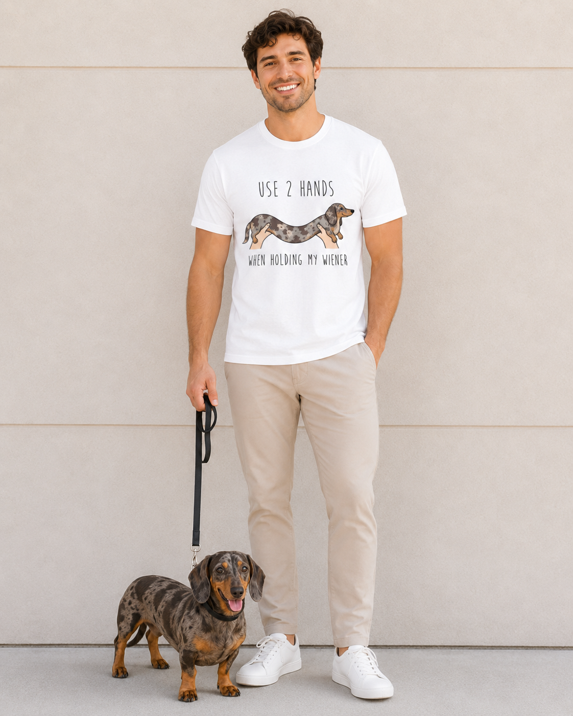 wiener dog dapple tshirt